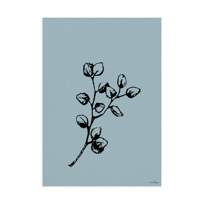 Poster A4 | Eucalyptus | blauw