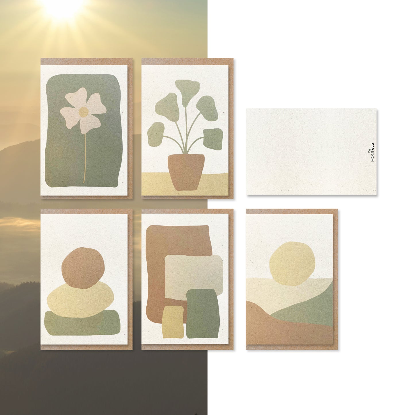 Ansichtkaarten Shape | Set van 5
