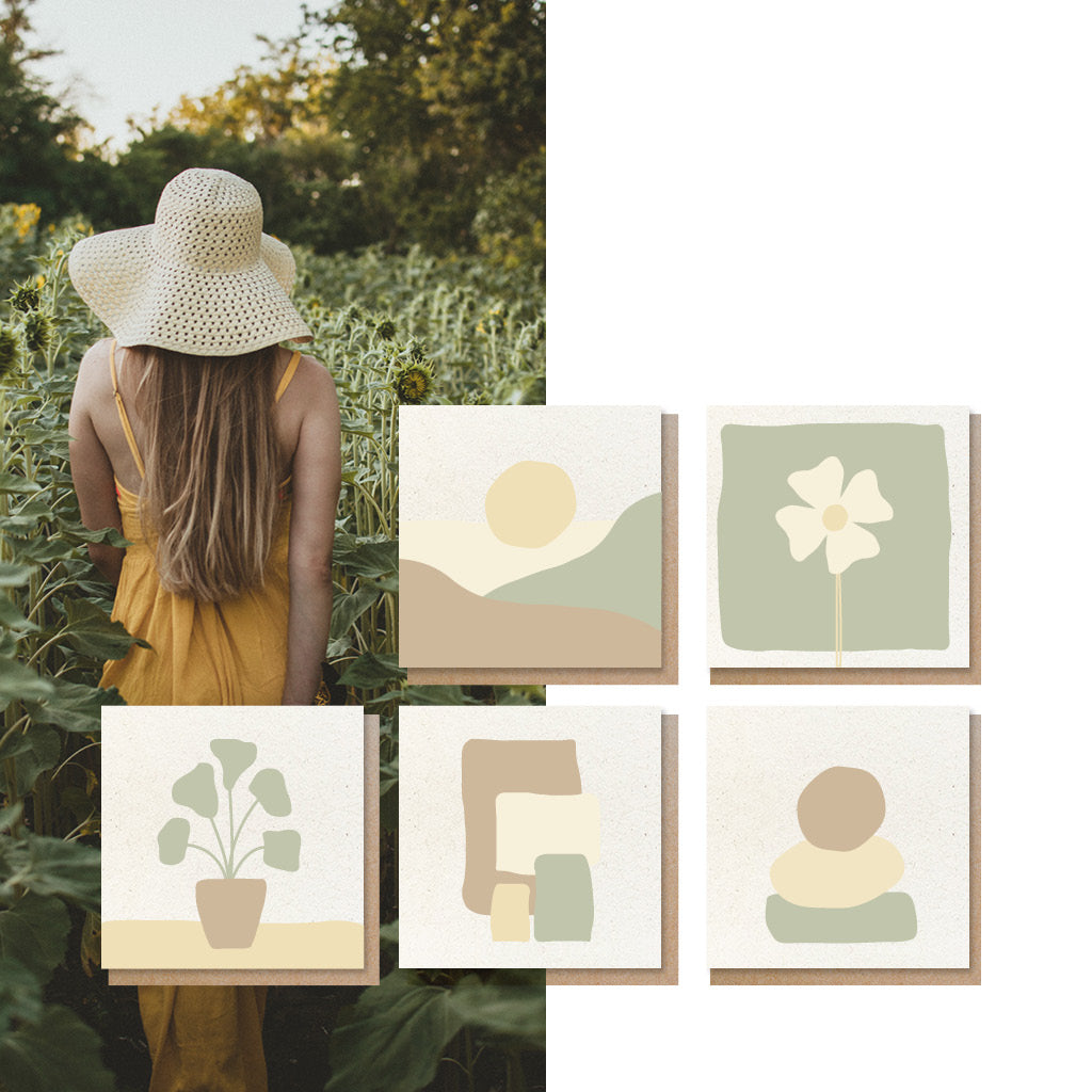 Luxe wenskaarten Shape | Set van 5