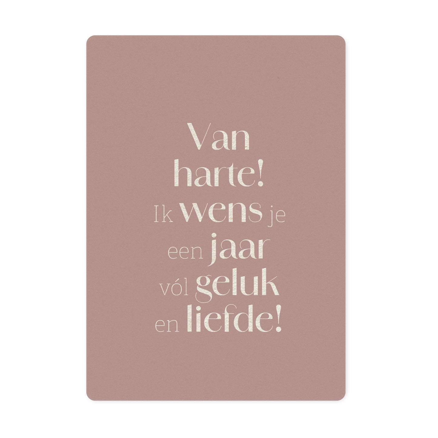 Ansichtkaart | Van harte! Ik wens je...