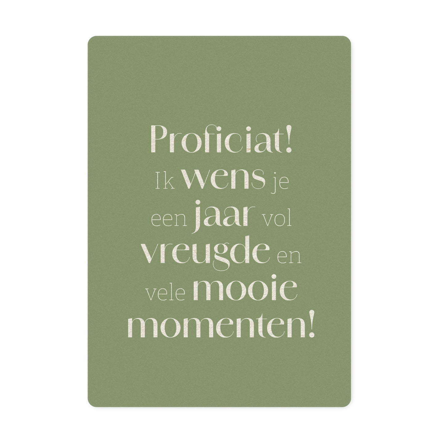 Ansichtkaart | Proficiat! Ik wens je een jaar vol...