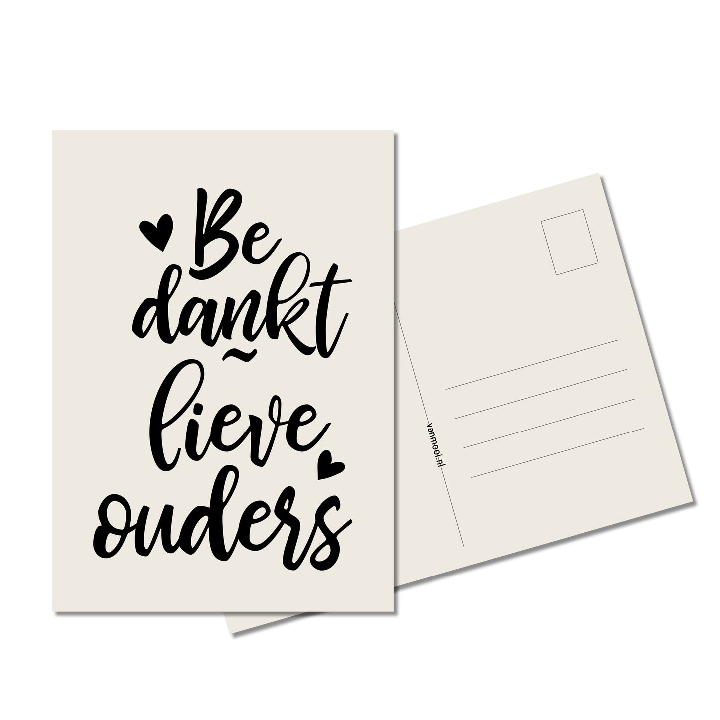 Ansichtkaart | Bedankt lieve ouders
