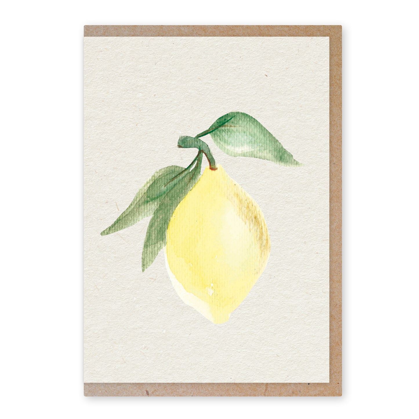 Lemon - duurzame ansichtkaart - boomvrij papier / plasticvrij verpakt - met envelop