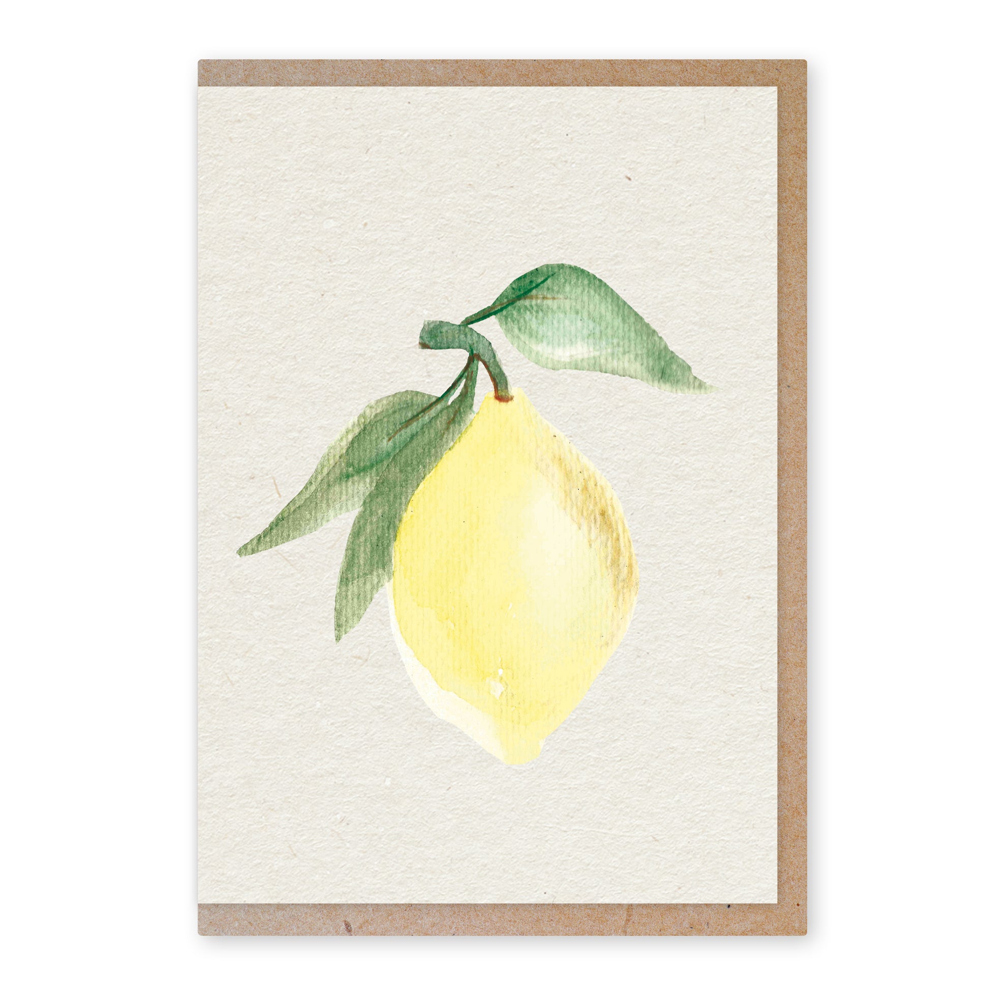 Lemon - duurzame ansichtkaart - boomvrij papier / plasticvrij verpakt - met envelop