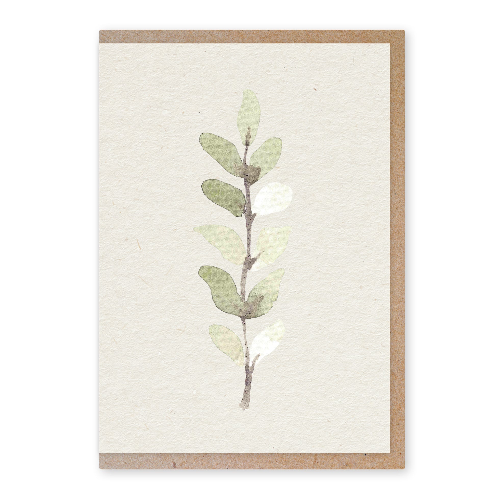 Silver leaf - duurzame ansichtkaart - boomvrij papier / plasticvrij verpakt - met envelop