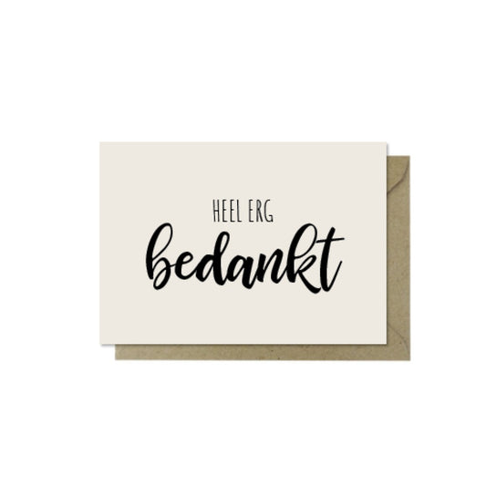 Minikaartje | Heel erg bedankt