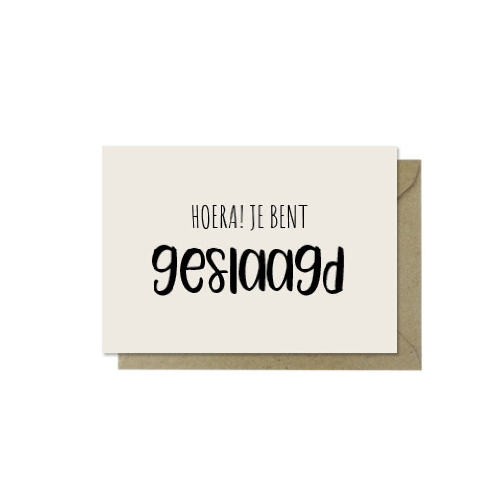 Minikaartje | Geslaagd