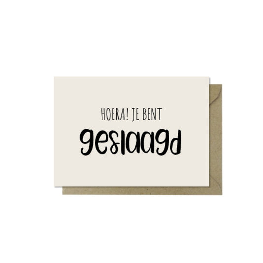 Minikaartje | Geslaagd