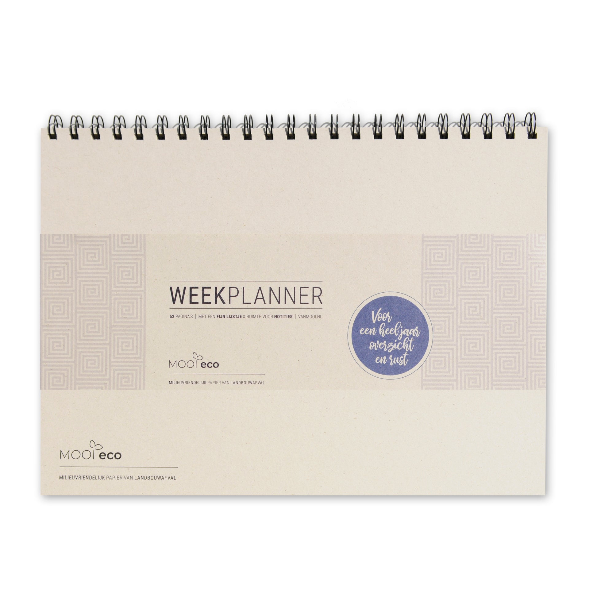 Onze duurzame planners worden plastic-vrij verpakt. Voorzien van een Paperwise banderol