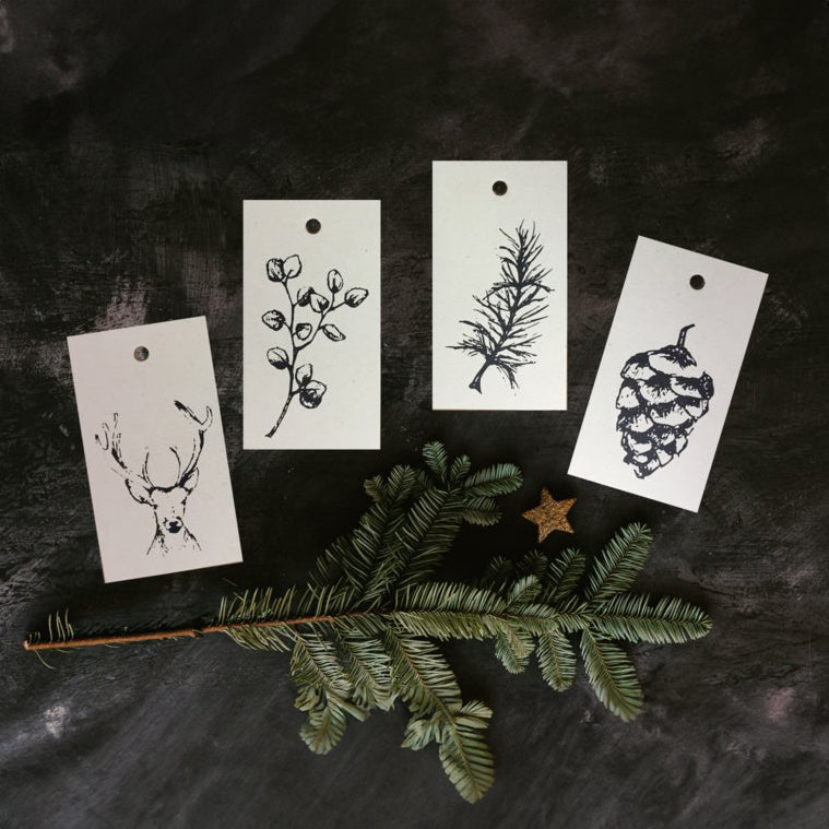 Cadeaulabels Kerst | set van 4