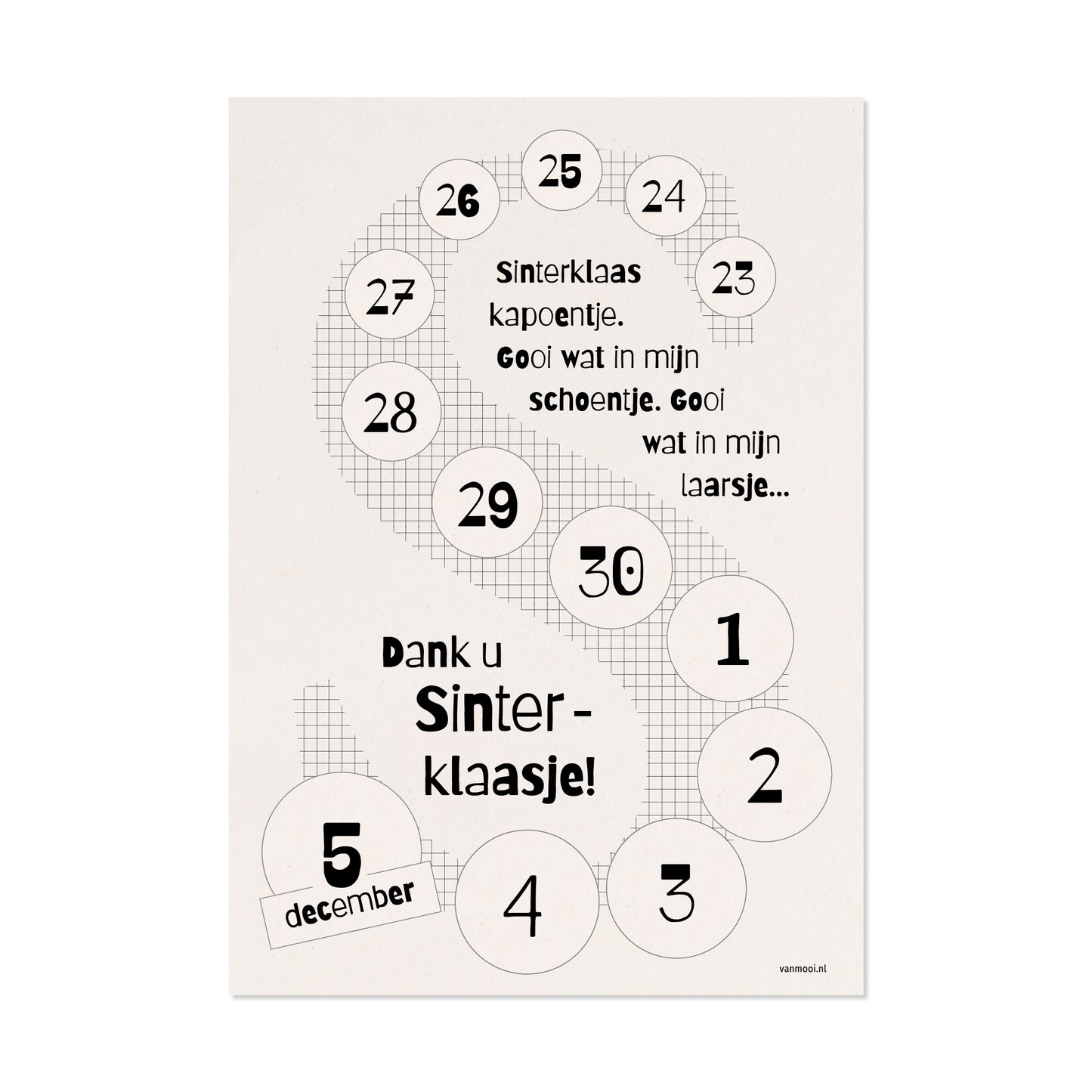 Aftelposter A4 | Sinterklaas Pakjesavond