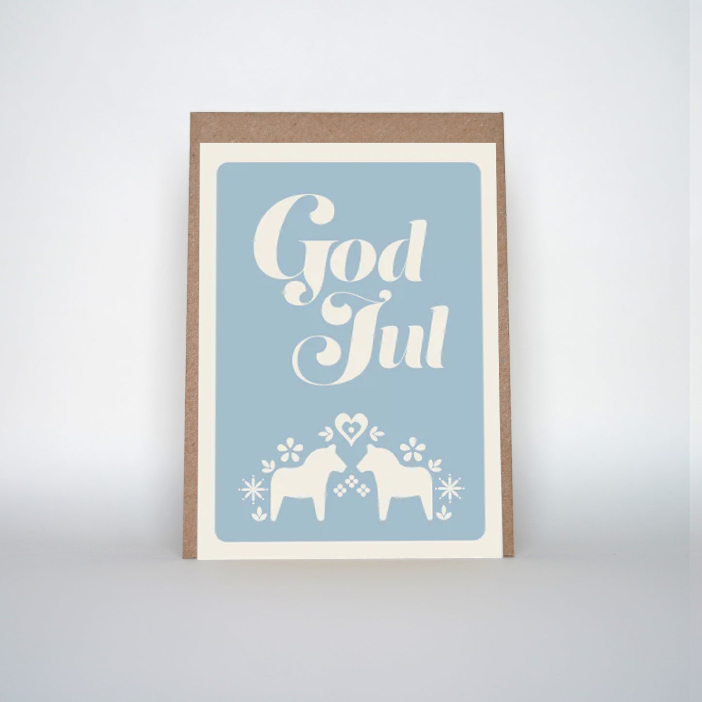 Kerstkaart Zweeds Blauw