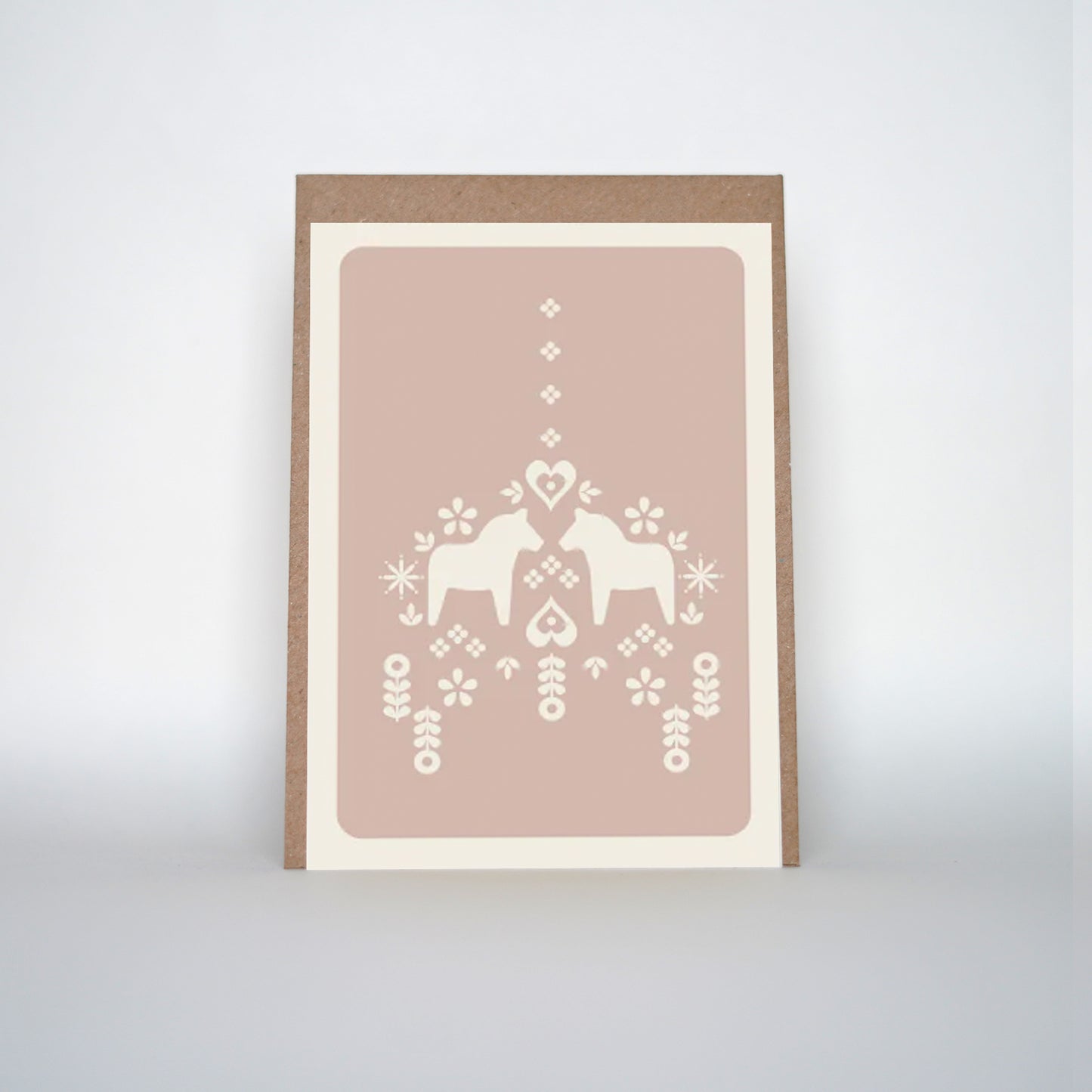 Kerstkaart Zweeds Roze