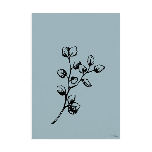 Poster A4 | Eucalyptus | blauw