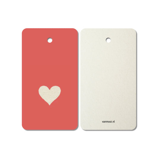 Cadeaulabel | Hart rood