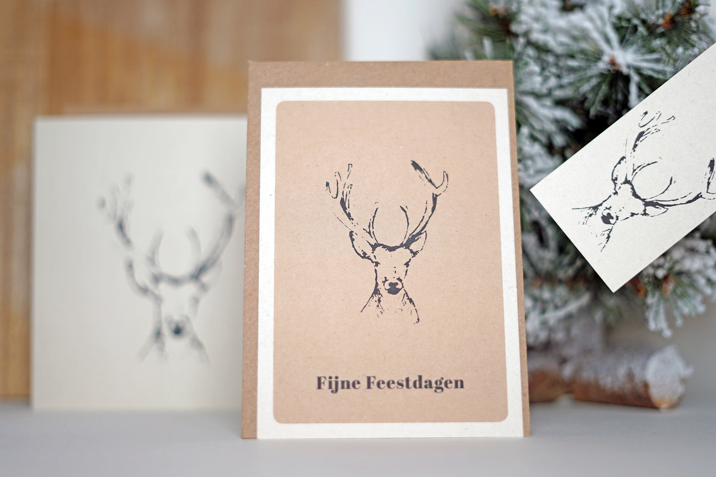 Kerstkaarten Oh my deer | Set van 5