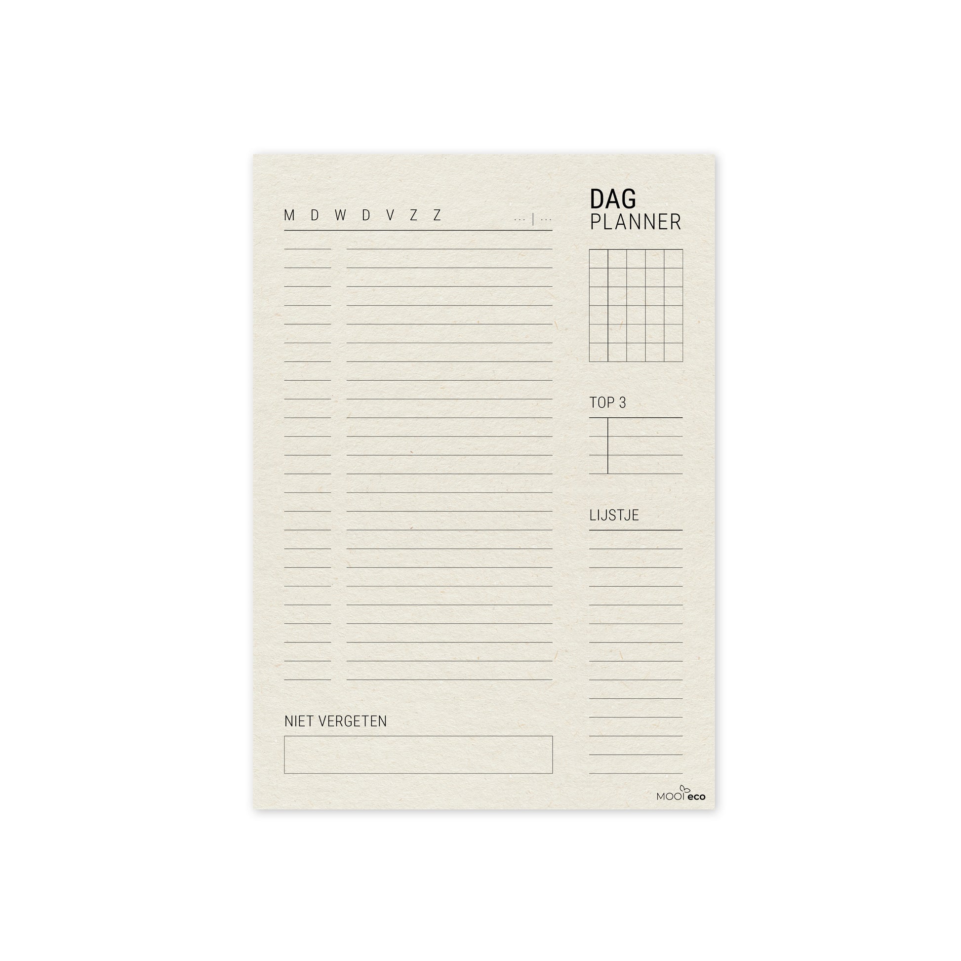 duurzame A5 dagplanner