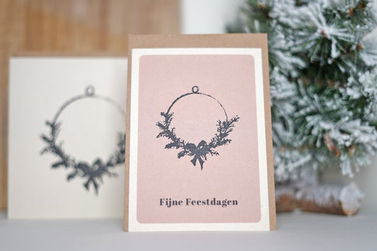 Duurzame kerstkaart | Krans