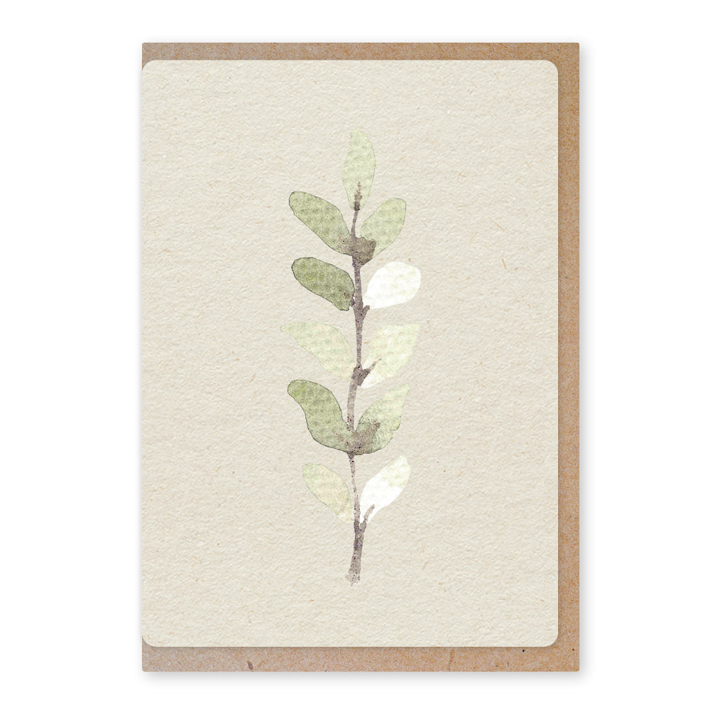 Duurzame ansichtkaart | Silver Leaf