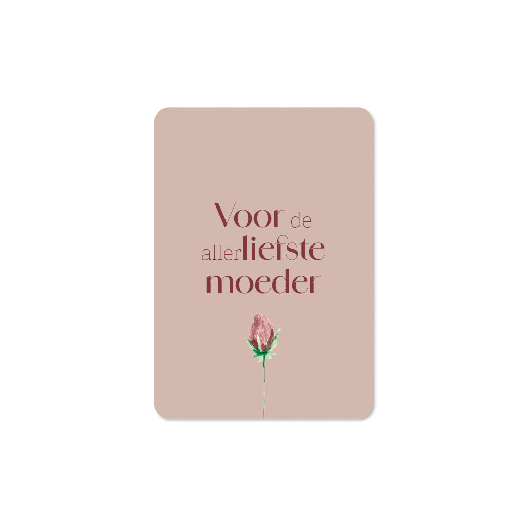 Minikaartje | Klaver | Voor de allerliefste moeder