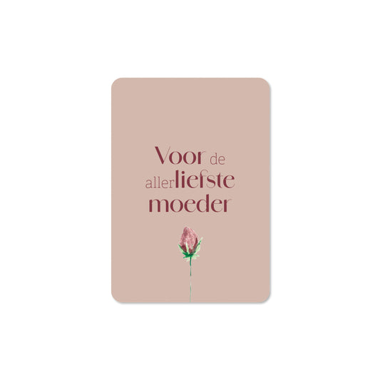 Minikaartje | Klaver | Voor de allerliefste moeder