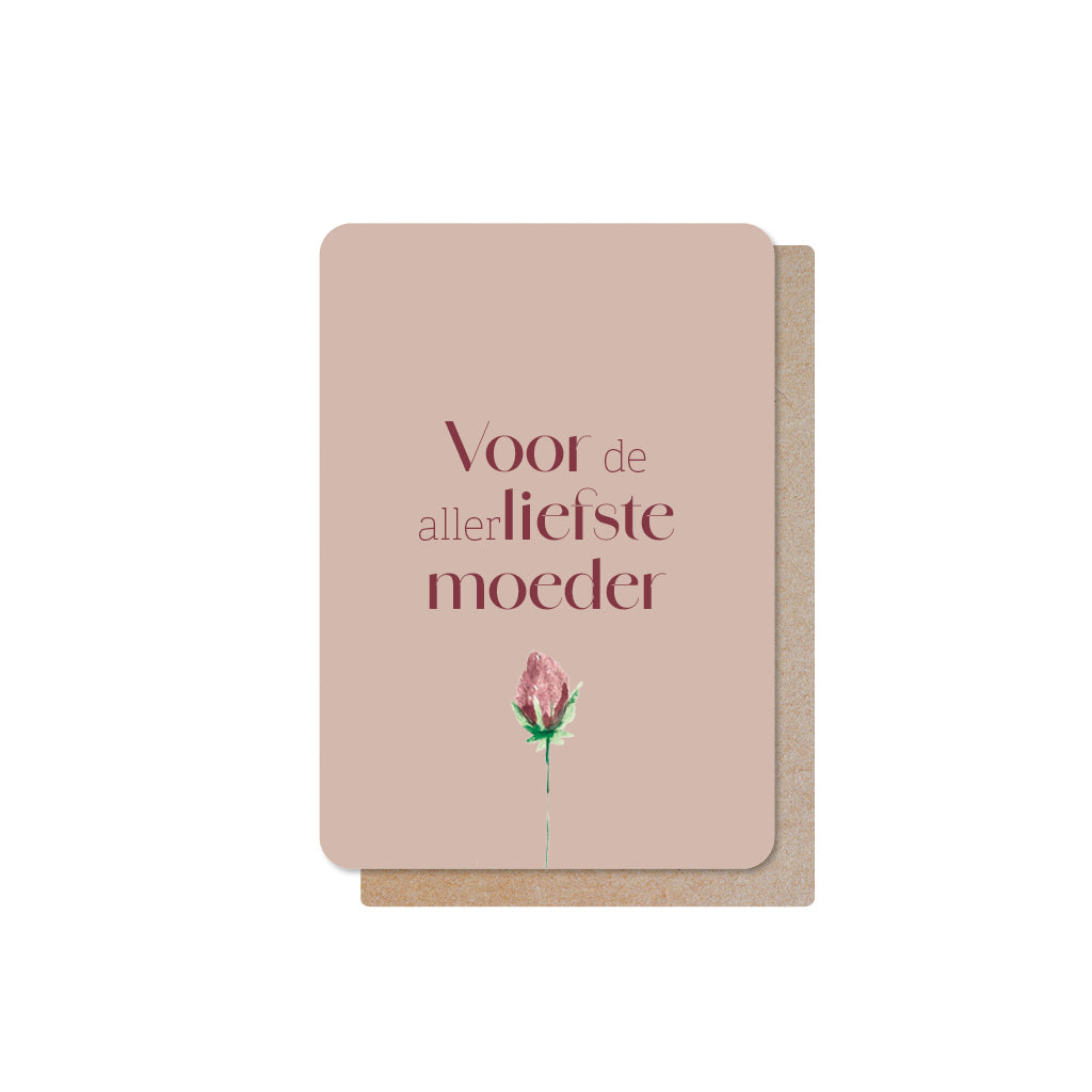 Minikaartje | Klaver | Voor de allerliefste moeder