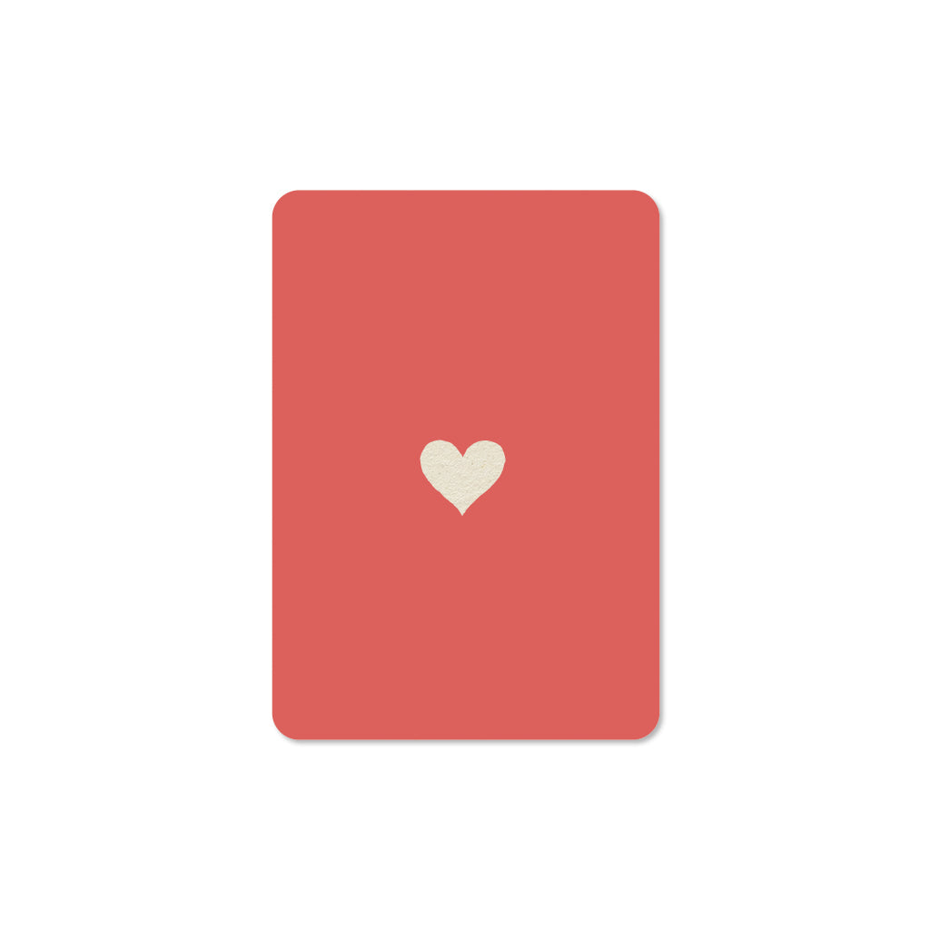 Minikaartje | Hart | Rood