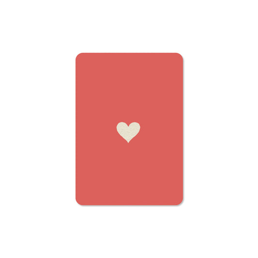 Minikaartje | Hart | Rood