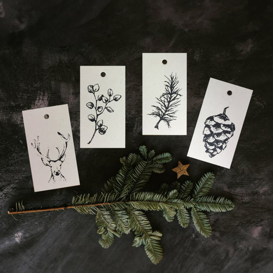Cadeaulabels Kerst | set van 4