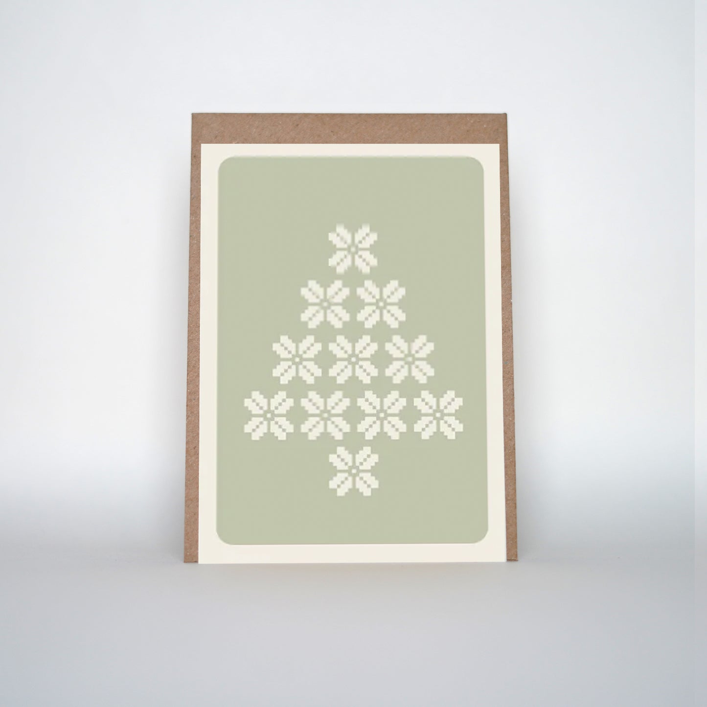 Kerstkaarten Zweeds Groen | Set v 5